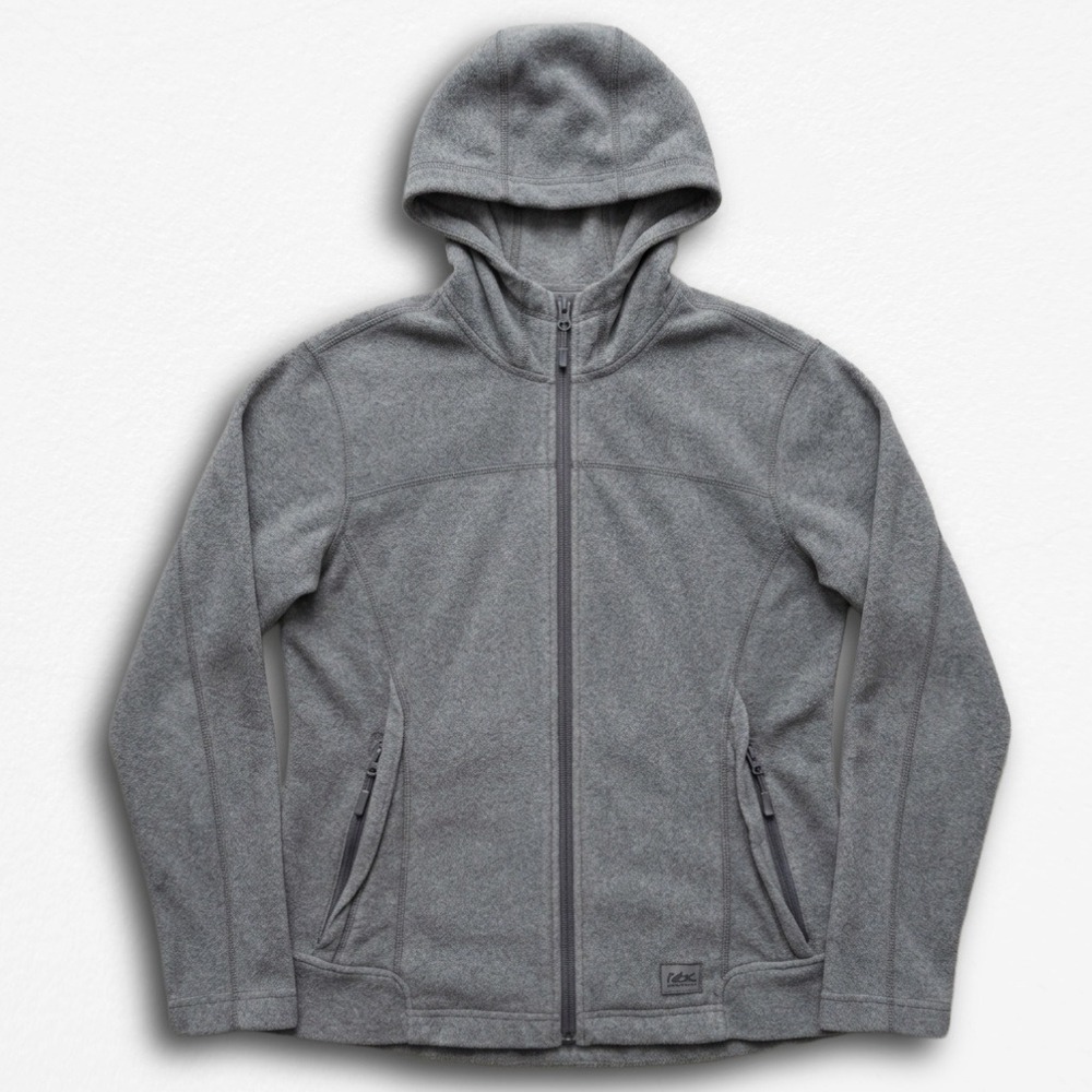 REI Co-op Womens Gray Full Zip Fleece Hoodie Jacket Size Medium RN37249